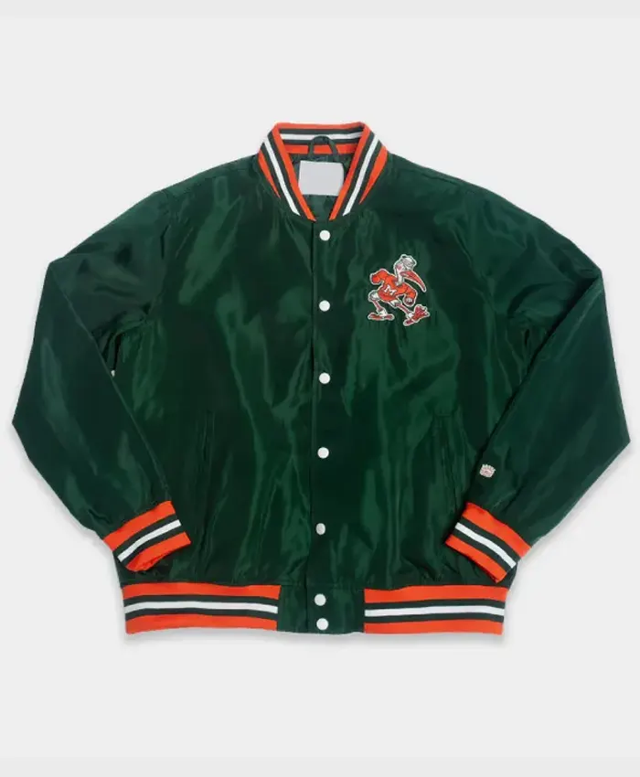 Miami Hurricanes Green Bomber Jacket Miami Hurricanes Green Bomber Jacket