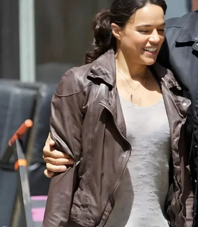 Michelle Rodriguez The Fate Of The Furious Leather Jacket