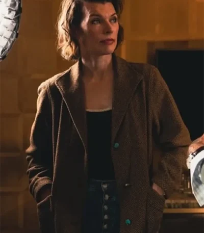 Milla Jovovich In the Lost Lands Brown Blazer