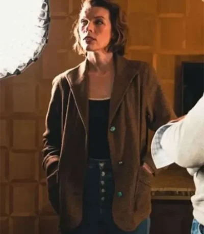 Milla Jovovich In the Lost Lands Brown Blazer