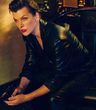 Milla Jovovich The Rookies Black Leather Blazer Jacket