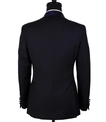 Milo One Button Single Breasted 2 Piece Black Tuxedo Suit
