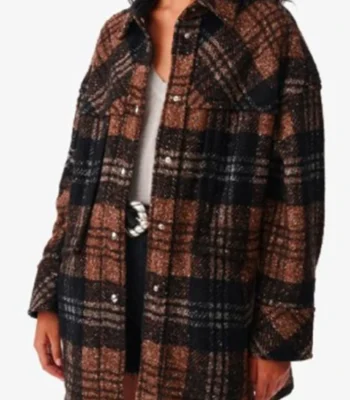 Minka Kelly Ransom Canyon Plaid Shacket