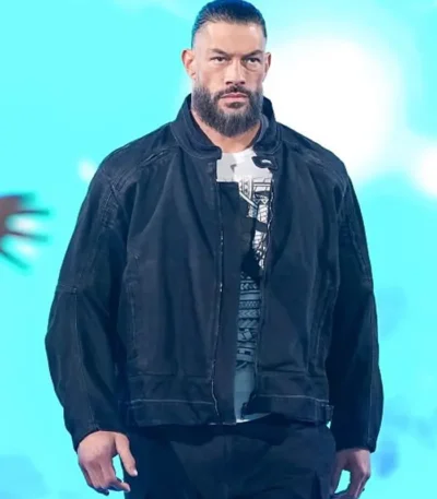 RAW 2026 Roman Reigns Black Denim Jacket