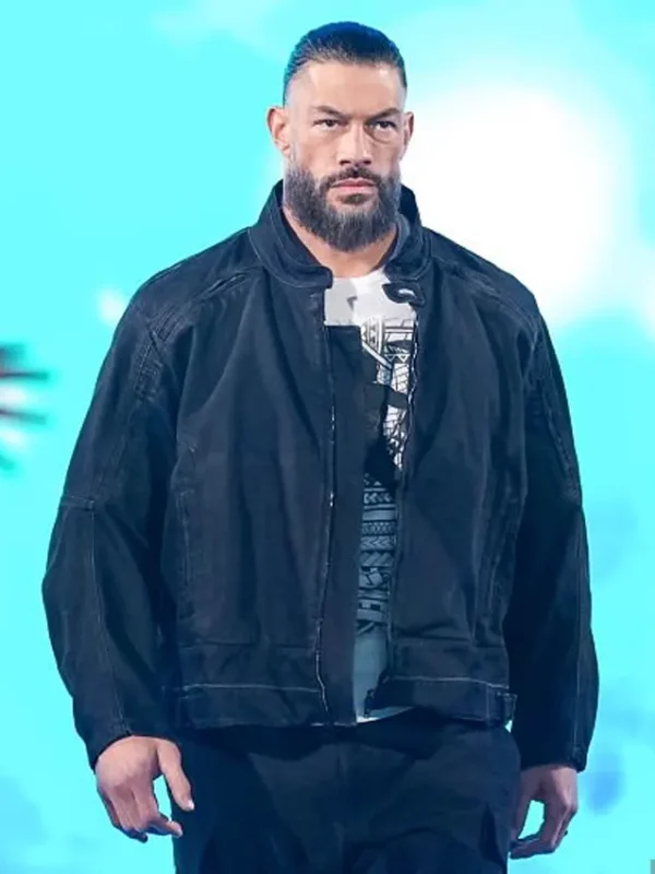 RAW 2026 Roman Reigns Black Denim Jacket