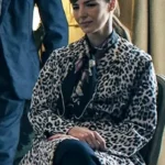 Monsieur Spade 2024 Louise Bourgoin Leopard Print Coat