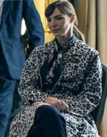 Monsieur Spade 2024 Louise Bourgoin Leopard Print Coat