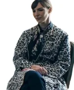 Monsieur Spade 2024 Louise Bourgoin Leopard Print Coat