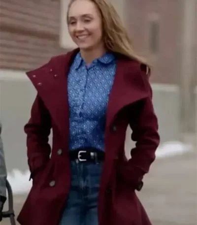 My Christmas Guide 2023 Amber Marshall Maroon Coat