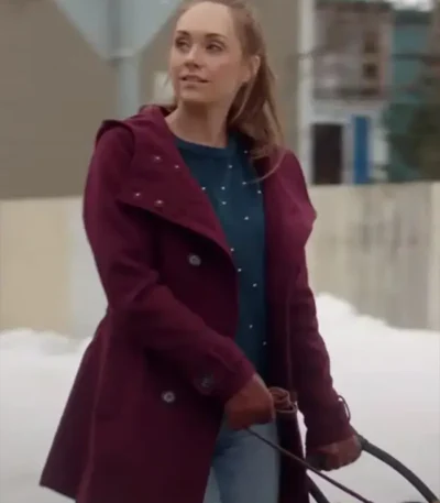 My Christmas Guide 2023 Amber Marshall Maroon Coat