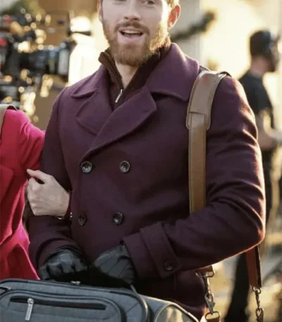 Mystic Christmas 2023 Eric Freeman Maroon Wool Coat