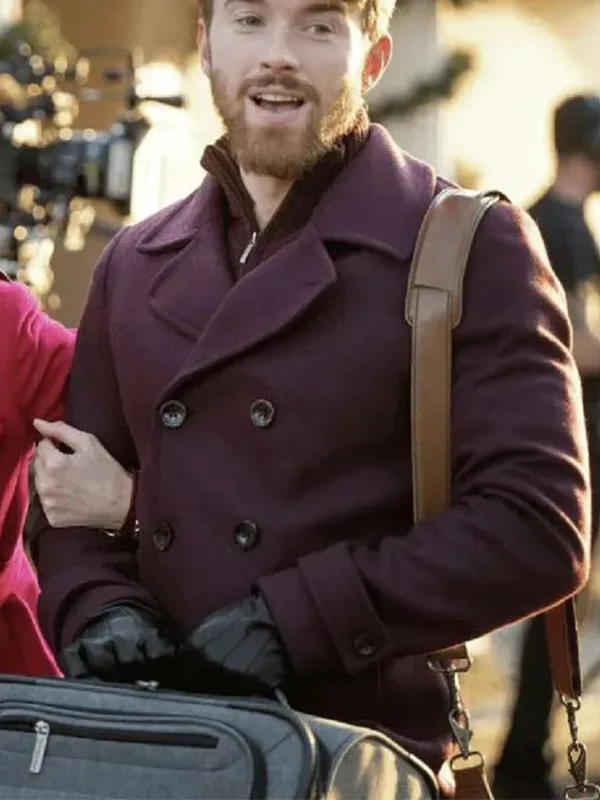 Mystic Christmas 2023 Eric Freeman Maroon Wool Coat