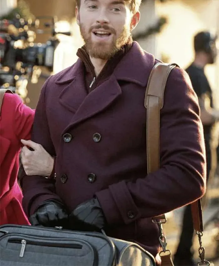 Mystic Christmas 2023 Eric Freeman Maroon Wool Coat Mystic Christmas 2023 Eric Freeman Maroon Wool Coat