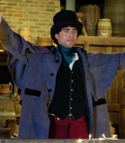 Mystic Christmas Eric Freeman Grey Wool Coat