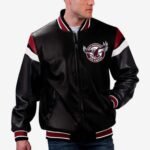 NRL Manly Warringah Varsity Leather Jacket