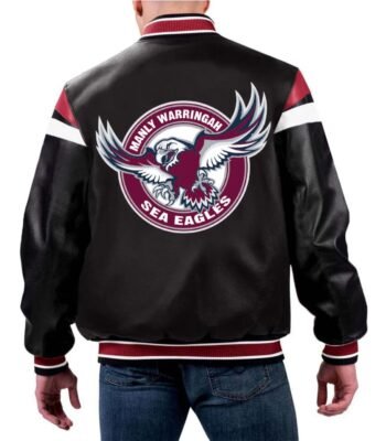 NRL Manly Warringah Varsity Leather Jacket