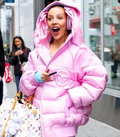 NYC Doja Cat Pink Puffer Hooded Jacket