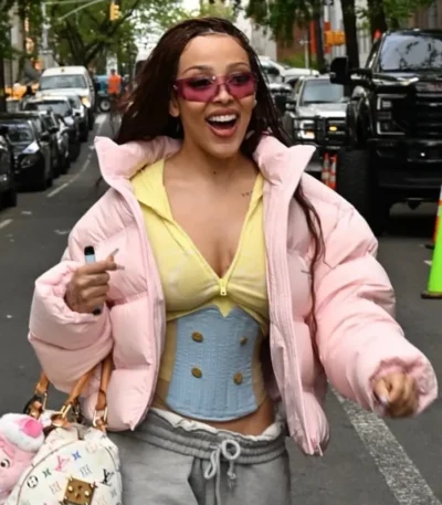 NYC Doja Cat Pink Puffer Jacket