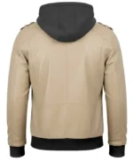 Nancy Bomber Removable Women’s Hooded Leather Jacket