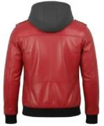 Nancy Bomber Removable Women’s Hooded Leather Jacket