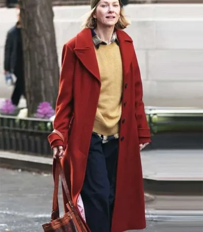 Naomi Watts The Friend Red Wool Coat
