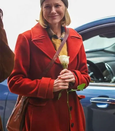 Naomi Watts The Friend Red Wool Coat