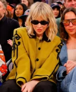 Natasha Bedingfield Yellow New York Sequined Wool Jacket