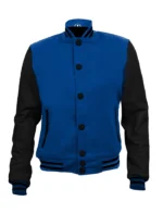 Navy Blue and Black Varsity Jacket