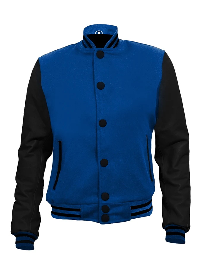 Navy Blue and Black Varsity Jacket Navy Blue and Black Varsity Jacket