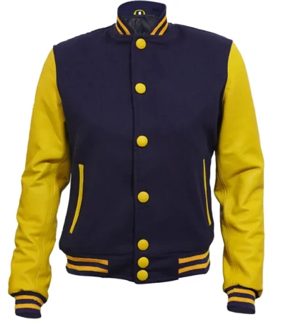 Navy and Yellow Varsity Jacket