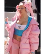 NYC Doja Cat Pink Puffer Hooded Jacket