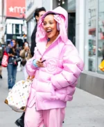 NYC Doja Cat Pink Puffer Hooded Jacket
