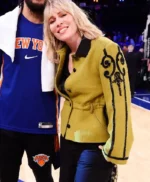 Natasha Bedingfield Yellow New York Sequined Wool Jacket