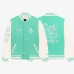 New York or Nowhere Liberty Motto Varsity Jacket