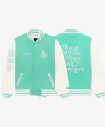 New York or Nowhere Liberty Motto Varsity Jacket