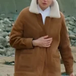 Niamh Algar Playing Nice Brown Coat