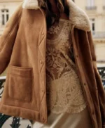Niamh Algar Playing Nice Brown Coat