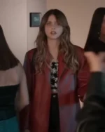 Nicole Wallace Culpa Tuya Red Leather Blazer