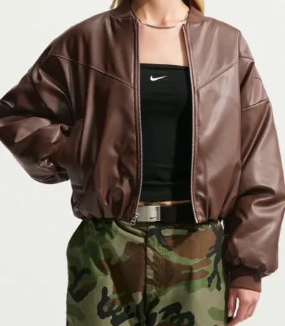 Nike Therma-FIT Leather Bomber Jacket