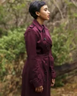 Nora Anthony Upload Burgundy Coat