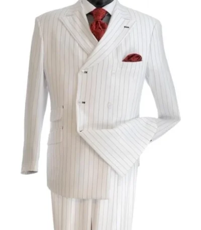 Norman 1920s Fashion White Tuxedo