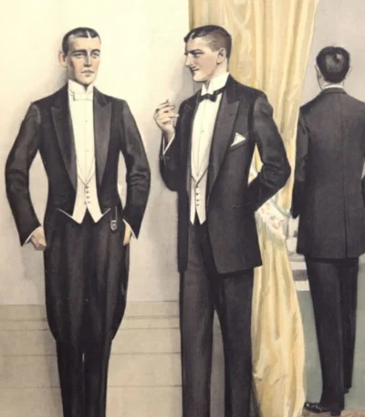 Normand 1920s Fashion Black Tuxedo