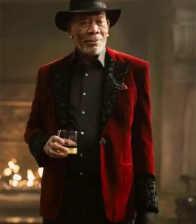 Now You See Me Now You Don’t Morgan Freeman Red Blazer