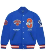 Ny Knicks Ovo Varsity Blue Wool Jacket