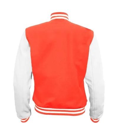 Orange and White Varsity Jacket