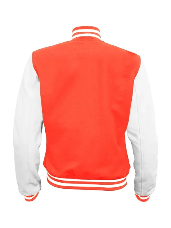 Orange and White Varsity Jacket