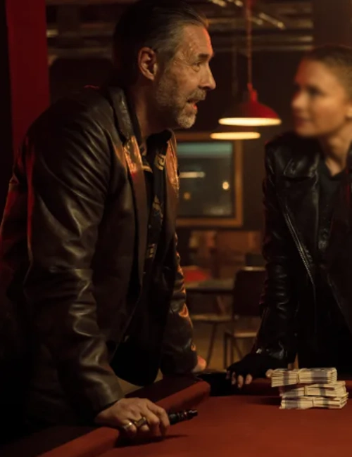 Paddy Considine Deep Cover Brown Leather Blazer Paddy Considine Deep Cover Brown Leather Blazer