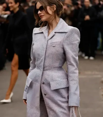 Barbara Palvin Paris Fashion Week Coat
