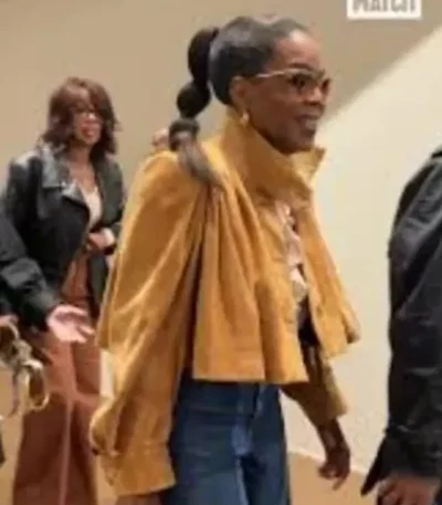 Paris Fashion Week 2026 Oprah Winfrey Brown Jacket