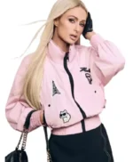 Paris Hilton Pink Bomber Jacket